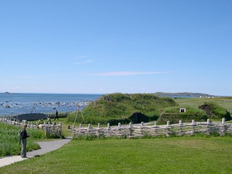 L'Anse aux Meadows, Authentic Viking recreation, Newfoundland, Canada