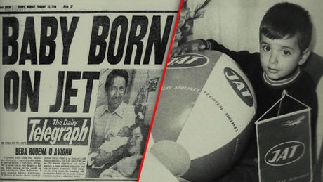 Jatko, beba rođena u avionu JAT-a