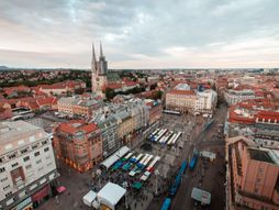 Croatia Hrvatska Zagreb Panorama centar grada