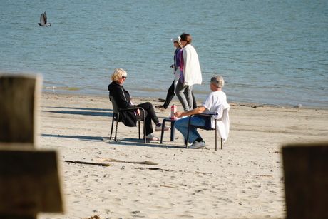Novi SAD JESEN VREMENSKA prognoza, lepo sunčan dan, štrand, šetalište odmor, prolaznici, šetači