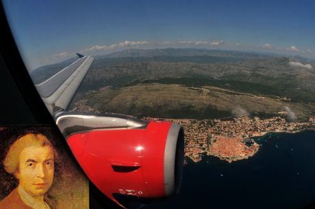 Dubrovnik iz aviona, Ruđer Boskovic