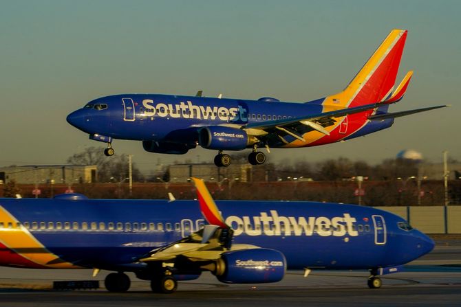 Avion aerodrom Sautvest Erlajnz Southwest Airlines Čikago