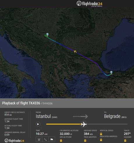 Prvi let TK4336 između Istanbula i Beograda Prvi let TK4336 između Istanbula i Beograda