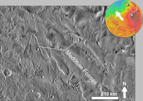 MFF, Medusae Fossae Formation, Mars