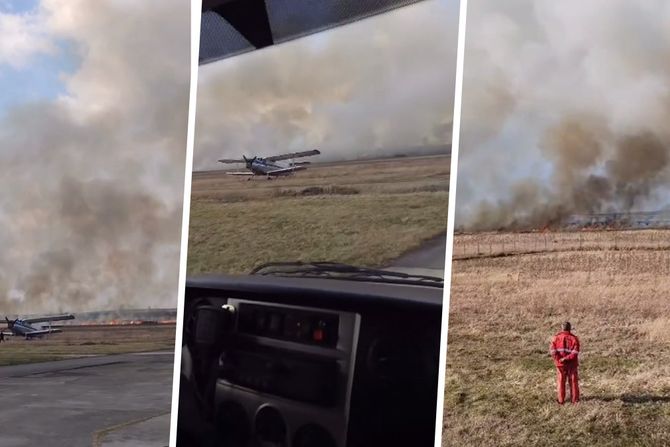 Vršački aerodrom požar