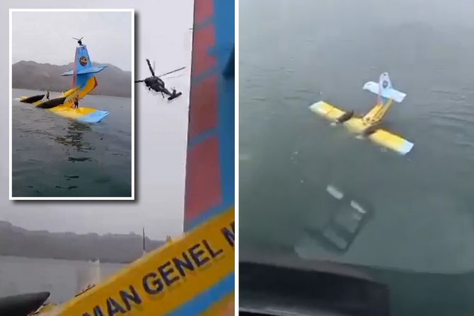 CL-215, jezero Bafa Turska, spasavanje