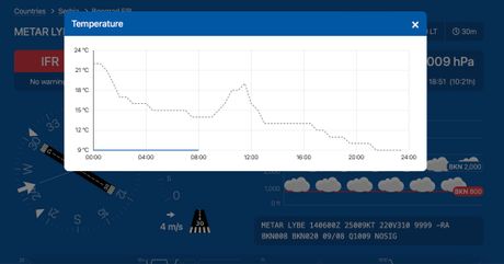 screenshot METAR and TAF