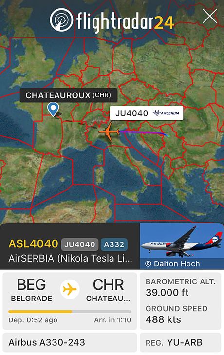 Screenshot Flightradar24 Screenshot Flightradar24