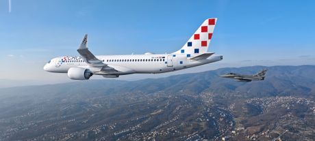 Hrvatska, Rafalei, avion Croatia Airlinesa s Hrvatskom rukometnom reprezentacijom