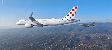 Hrvatska, Rafalei, avion Croatia Airlinesa s Hrvatskom rukometnom reprezentacijom