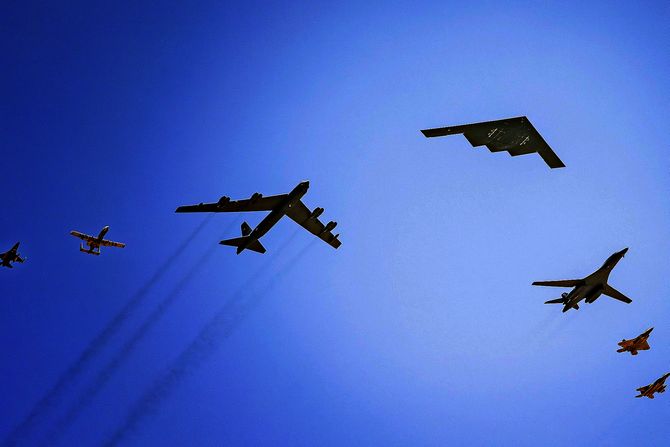 Freedom Formation B-2 B-1B B-52 USAF