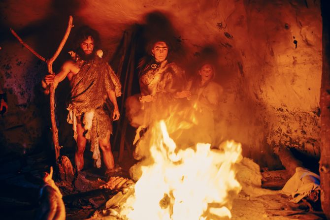 Rani ljudi, vatra, hrana