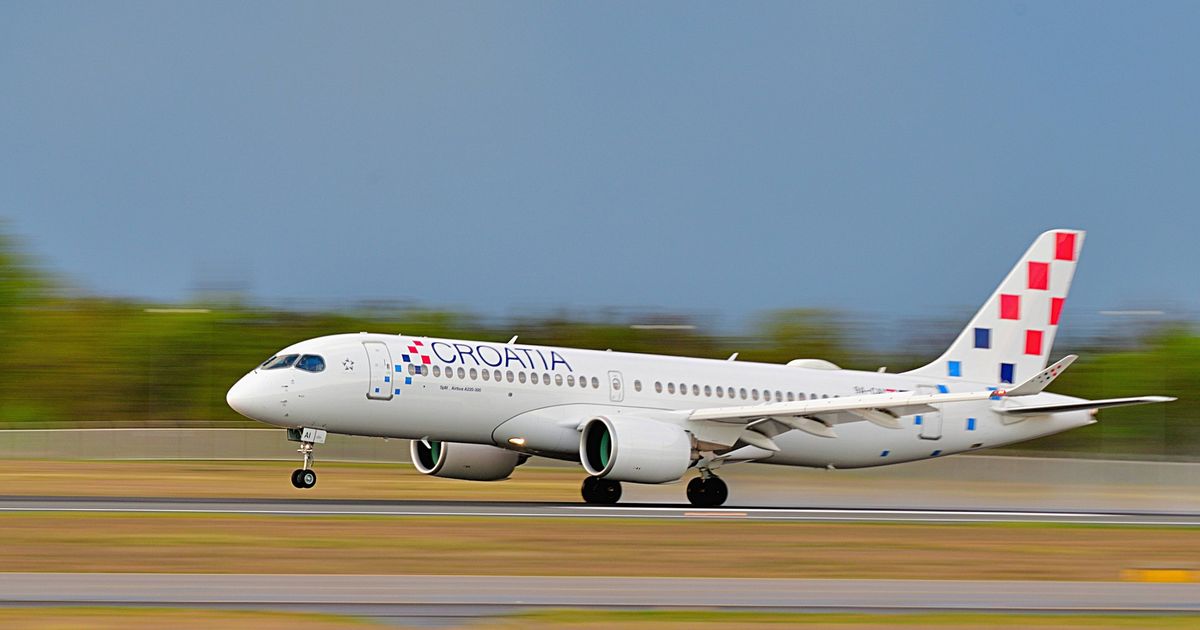 Avion Croatia Airlinesa Airbus A220 izleteo sa piste u Splitu tokom prekinutog poletanja za Frankfurt