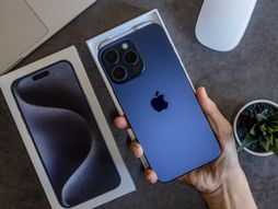iPhone, Apple logo, iPhone 15 pro max blue titanium