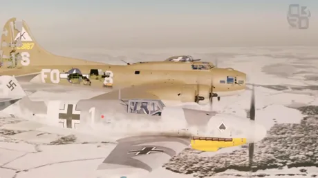 Čarli Braun i Franc Štigler, 2 svetski rat, B-17 leteća tvrđava i Meseršmit 109