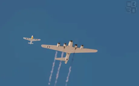 Čarli Braun i Franc Štigler, 2 svetski rat, B-17 leteća tvrđava i Meseršmit 109