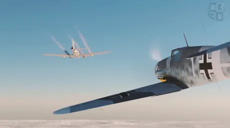 Čarli Braun i Franc Štigler, 2 svetski rat, B-17 leteća tvrđava i Meseršmit 109