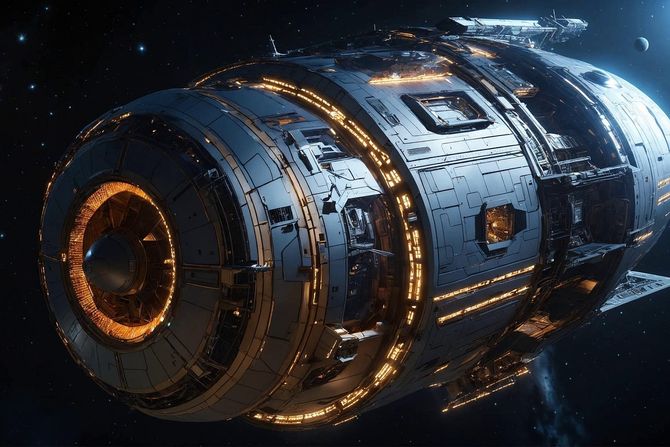 svemirski brod, ilustracija