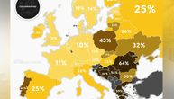 Pojavila se nova intrigantna karta Evrope: Preko Srbije piše 58%