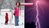 Pucaju gromovi, kiša lije kao iz kabla, a ovi delovi već zavejani! Preti orkanska bura, pašće i do 50 cm snega