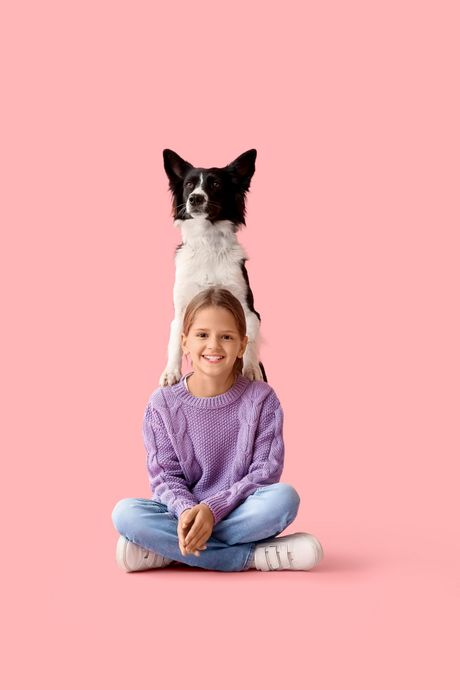 Ljubimci i deca, ljubimac dete, pas, devojčica