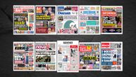 NASLOVNE STRANE DANAŠNJIH NOVINA: Prelistavanje štampe za nedelju, 25. januar 2026. godine