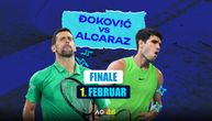 Novak Đoković - Karlos Alkaraz: Australijan open čeka novog kralja, Srbin juri 25. Grend slem titulu
