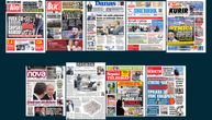 NASLOVNE STRANE SUTRAŠNJIH NOVINA: Prelistavanje štampe za ponedeljak, 9. februar 2026. godine
