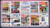 NASLOVNE STRANE SUTRAŠNJIH NOVINA: Prelistavanje štampe za sredu, 11. februar 2026. godine