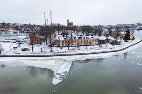 Potopljeni brod u Stokholmu