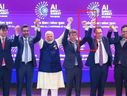 Sem Altman i Dario Amodei, India AI Summit