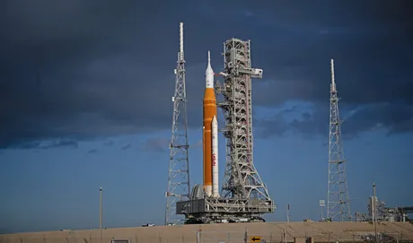 SLS (Space Launch System) rocket and Orion spacecraft