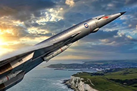 AI generisana ilustracija koncepta strateškog bombardera Concorde