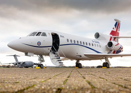 G-ZAHS, Envoy IV CC1 (Dassault Falcon 900LX) of No. 32 Squadron RAF at RAF Northolt