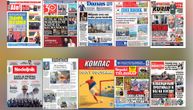 NASLOVNE STRANE DANAŠNJIH NOVINA: Prelistavanje štampe za četvrtak, 11. jun 2026. godine