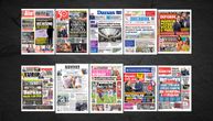 NASLOVNE STRANE SUTRAŠNJIH NOVINA: Prelistavanje štampe za utorak, 14. jul 2026. godine