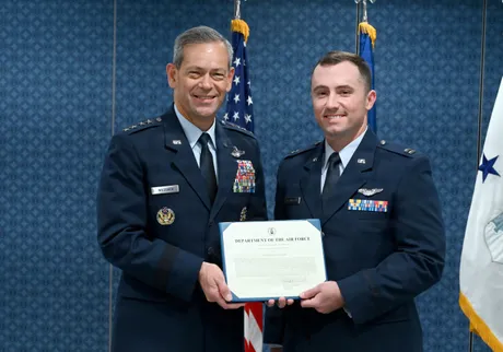 Chief of Staff Gen. Ken Wilsbach and Capt. Michael Cloninger